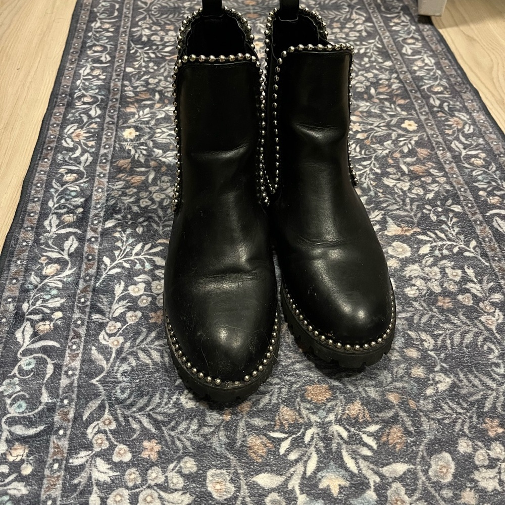 Black Studded Ankle Boots